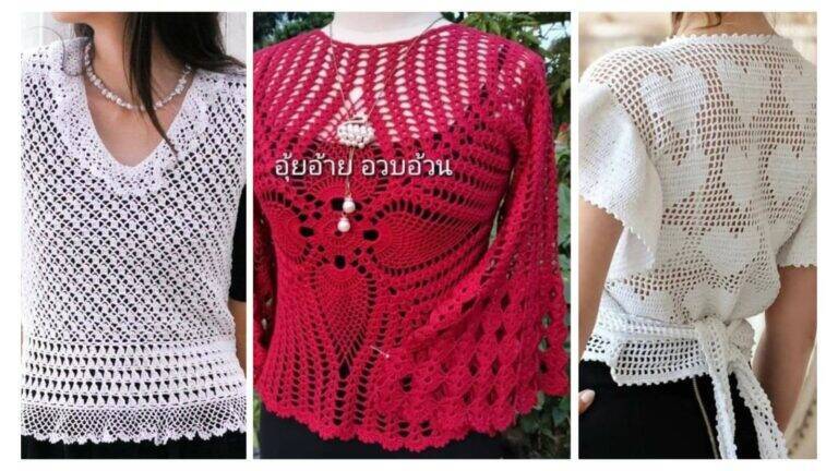 Blusas de Crochê Espetaculares