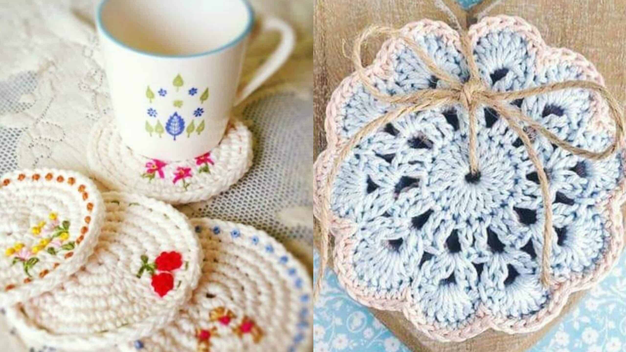 Porta Copos em Crochê: Lindas Inspirações Parte 1
