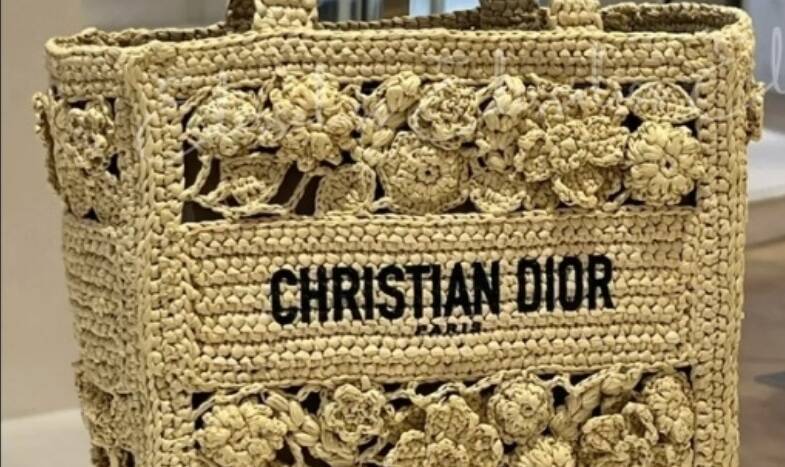 Bolsa de Crochê Tote Christian Dior Passo a Passo e Gráficos