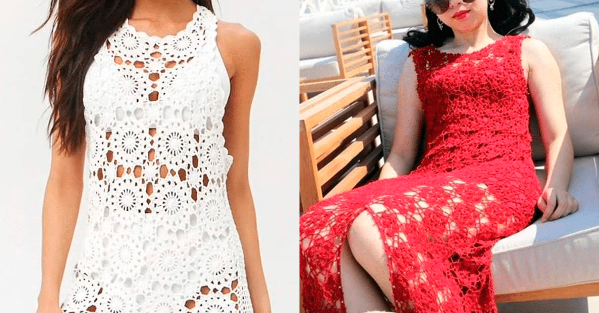 Verão 2024 – Moda Praia Crochê: 09 Saidas de Praia com Graficos