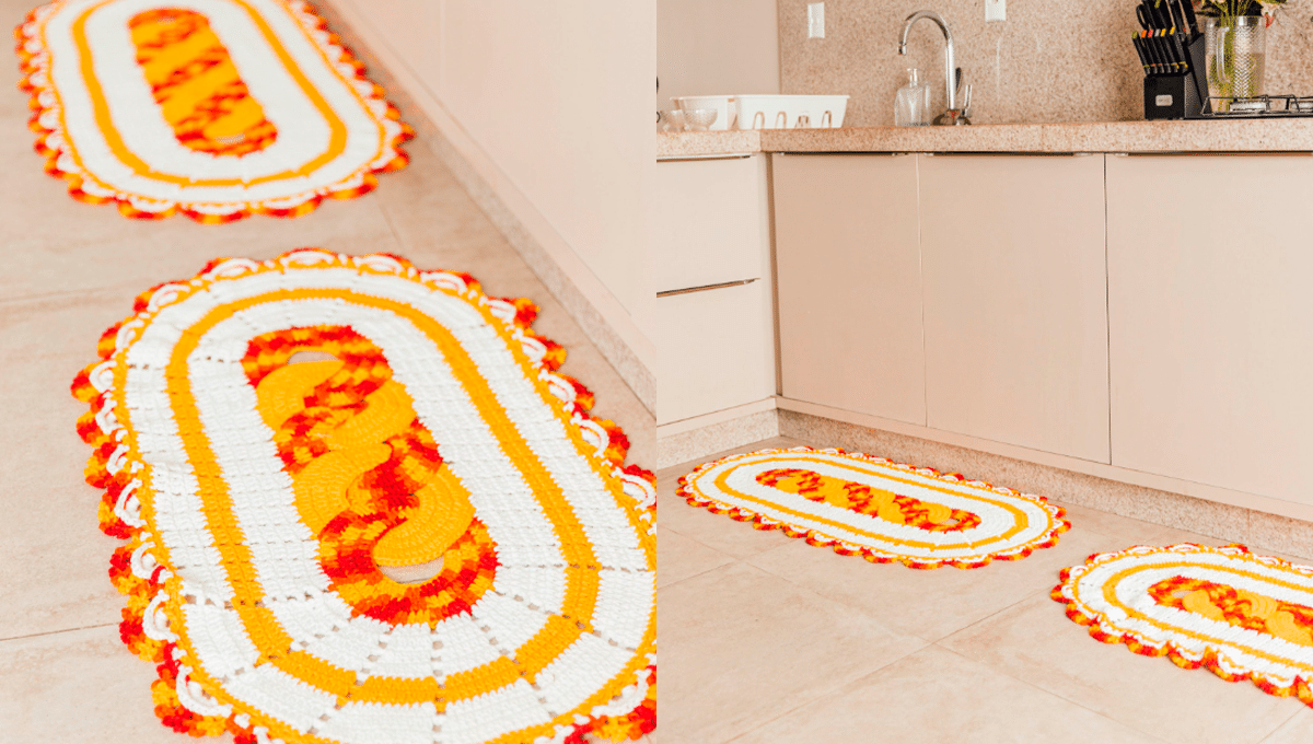 Jogo de Cozinha em Crochê Argolas com Gráficos para Baixar