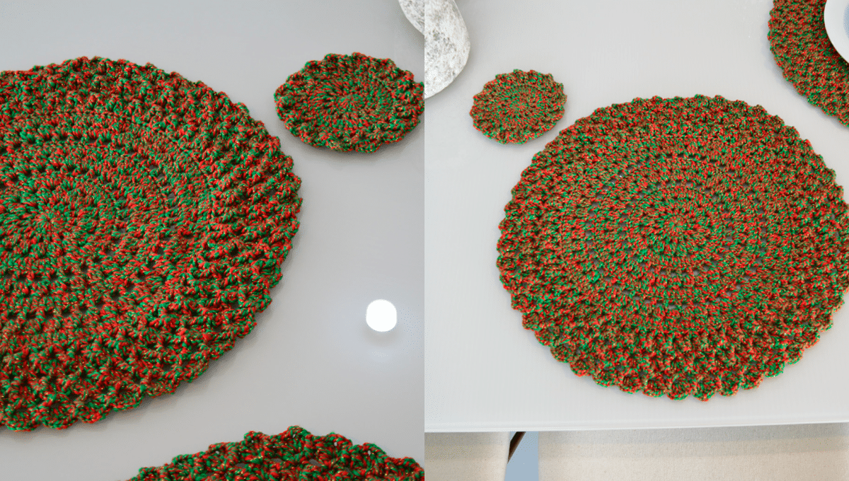Sousplat de Crochê Natal 2023 Bem Fácil com Gráficos e Receita