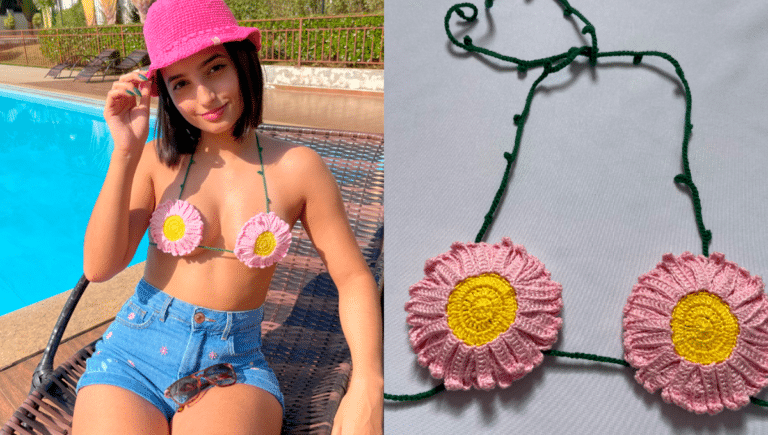 Biquíni em Crochê Flor