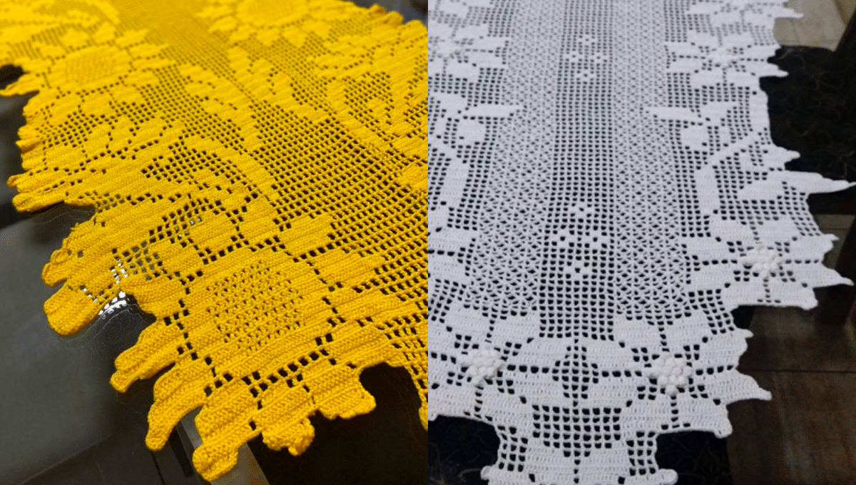 20 Caminhos de Mesa de Crochê com Gráficos Grátis Para Baixar Pt 2