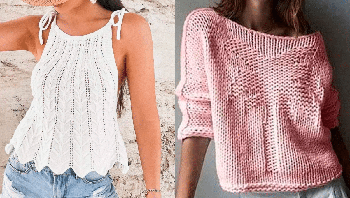 Blusas de Tricô Lindissimas Para o Verão 2024: Grafico dos Pontos