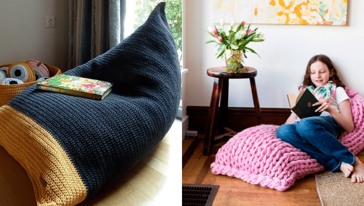 Puff Gigante Croche ou Trico : Ideia Criativa – Faca Voce Mesmo