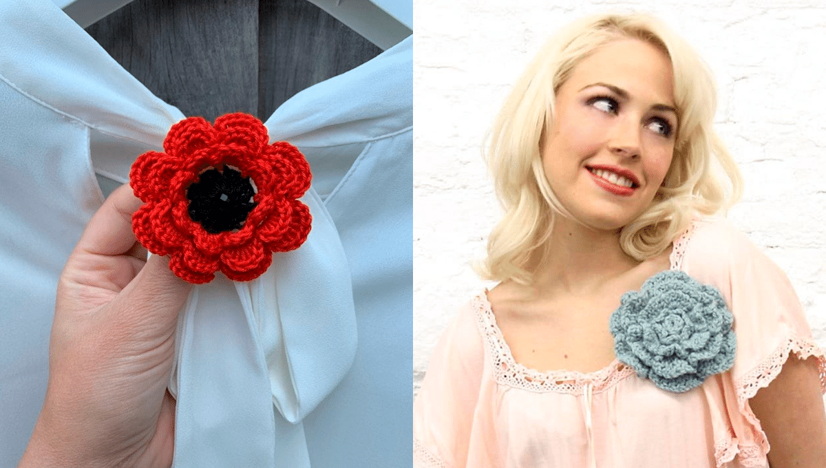 Flor de Crochê Simples e Fácil Para Aplicação : Arrase Com Estas Lindas Ideias