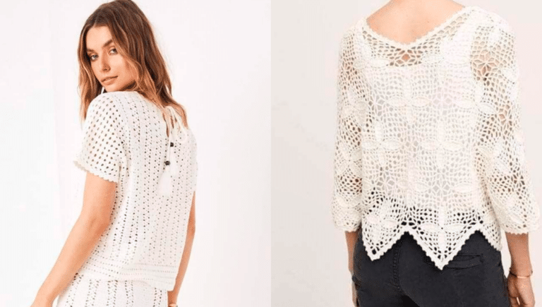 Blusas de Crochê Brancas