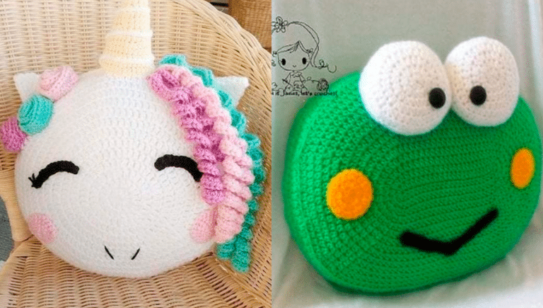 Almofadas de Crochê para Crianças