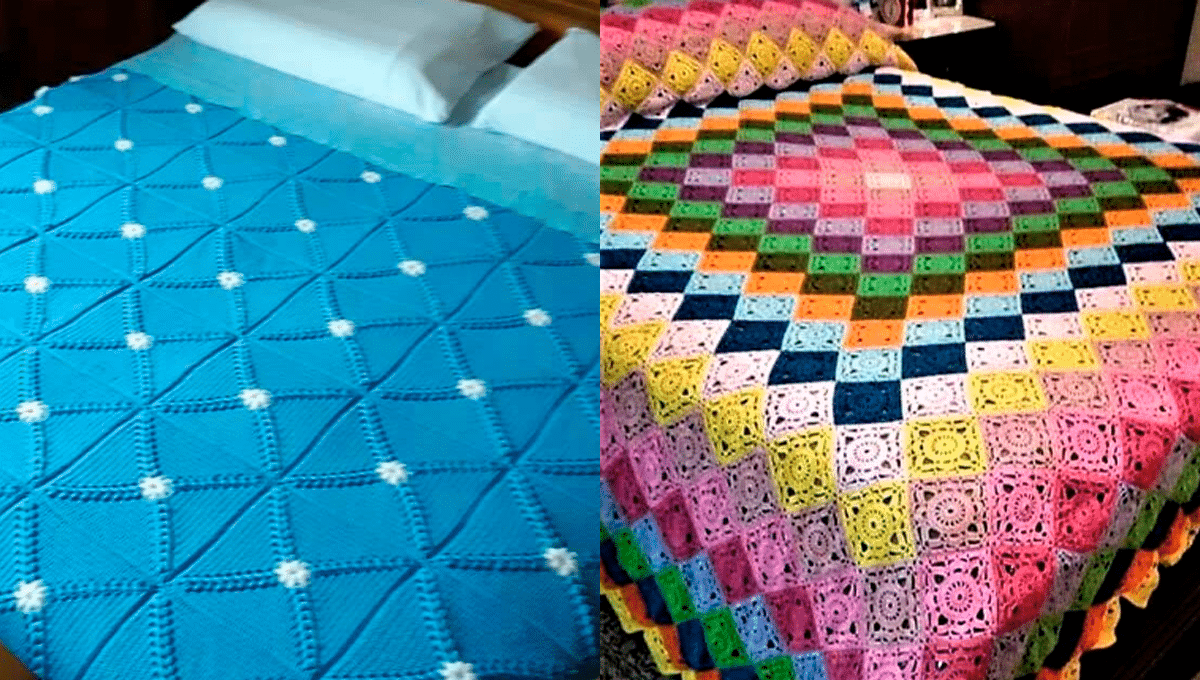Vista Sua Cama e Sofá com Mantas e Colchas em Crochê Pt 3