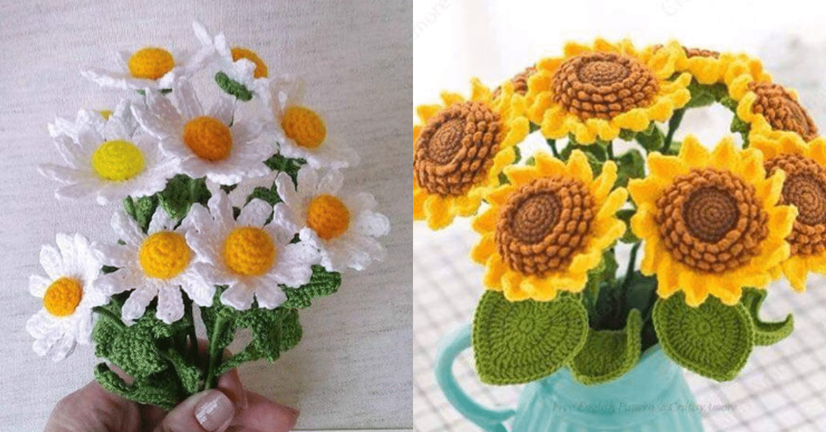 Flores de Crochê para Aplicação: Ideias para Usar em Moda e Decoracao