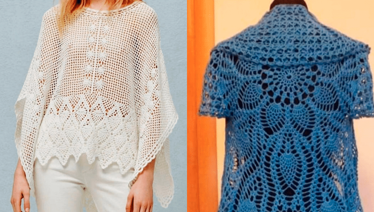 Moda Crochê: Batas, Blusas e Vestidos com Graficos para Imprimir Pt 2