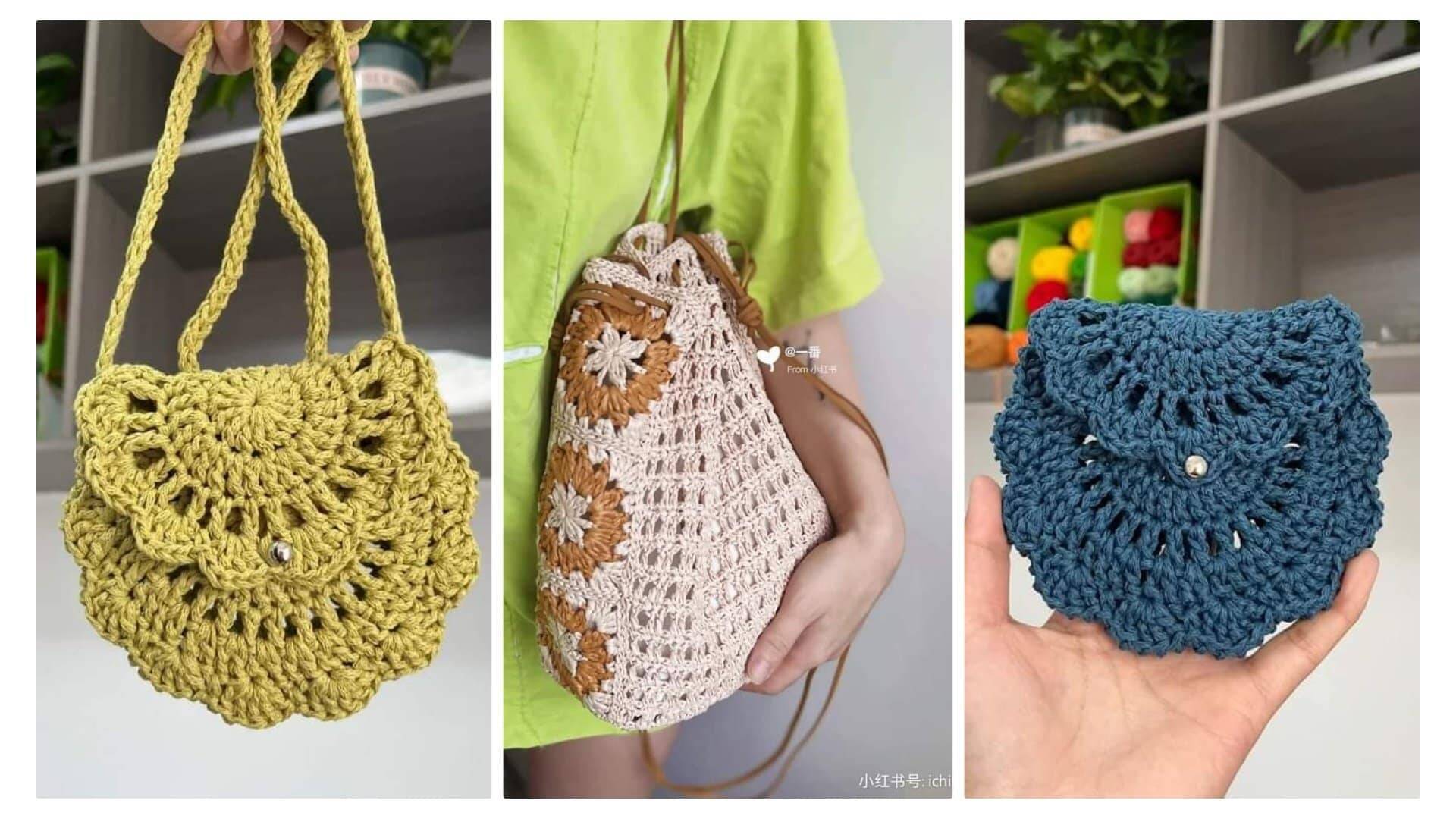 Sensacional – 13 Bolsas de Crochê Simples com Gráficos e Como Fazer