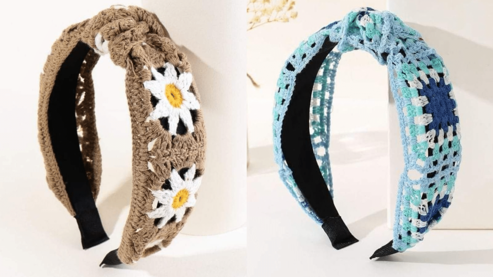 16 Tiaras de Crochê Bonitas e Simples Forradas com Squares – Comece já a Sua!