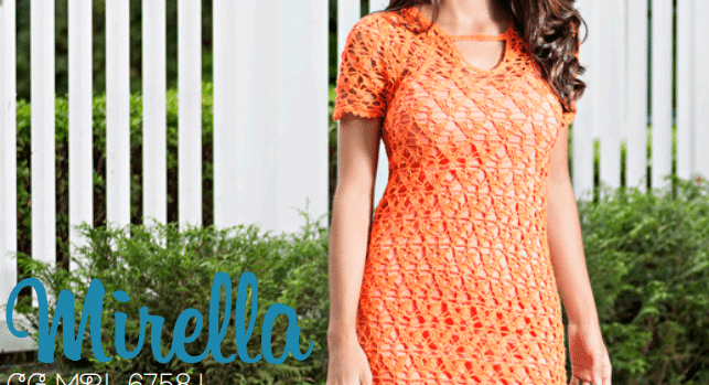 Vestido de crochê laranja – Mirella