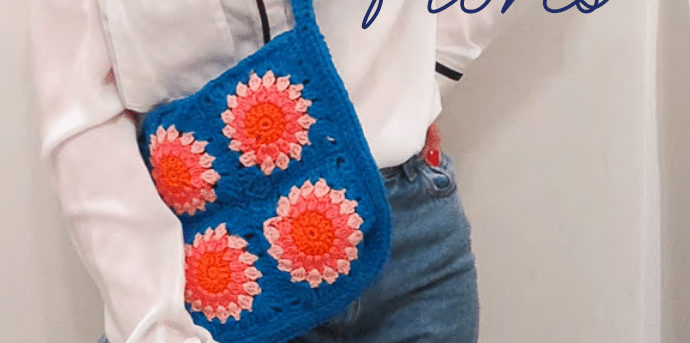 Bolsa de Crochê com Flores: Elegância e Encanto