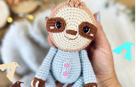 Amigurumi de Bicho-Preguiça Soneca