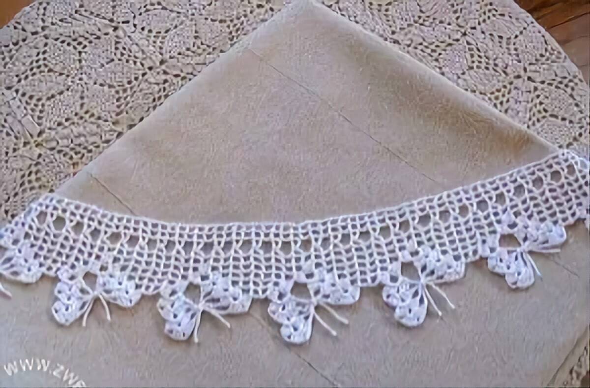 Bicos de Crochê para Pano de Prato:  Ideias com Gráficos Parte 2