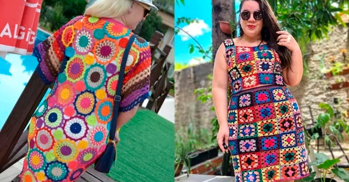 Moda com Quadradinhos – Granny Squares: 28 Ideias Incriveis para Você Copiar Pt 2