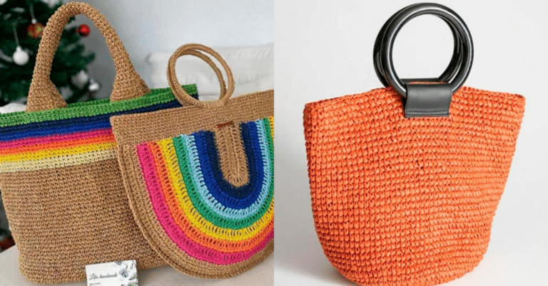 Bolsas em Crochê Simples e Modernas de Várias Cores e Formas