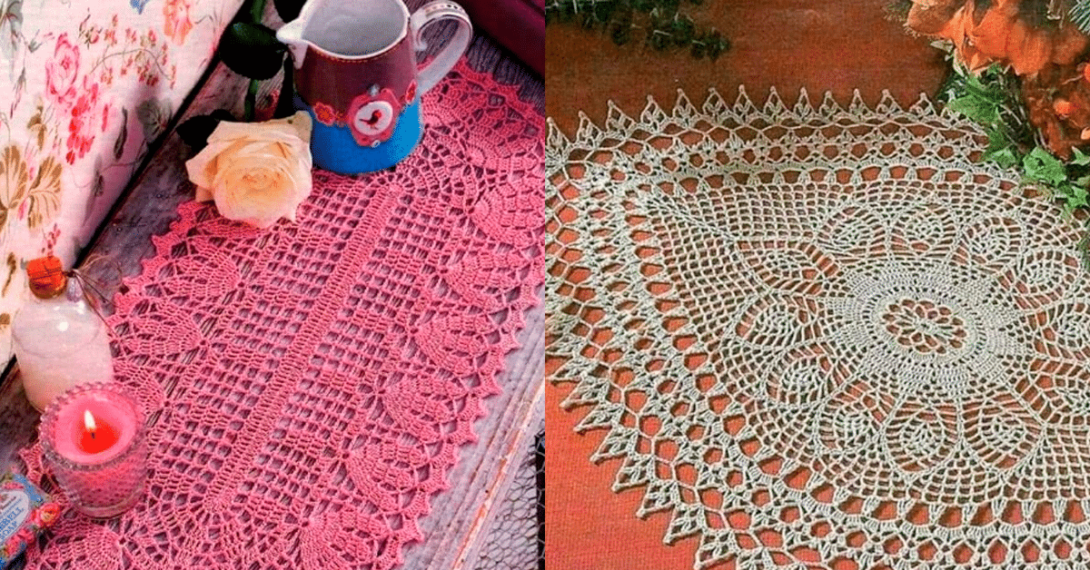 8 Caminhos de Mesa em Crochê Exclusivos com Gráficos para Inspirar Seus Projetos