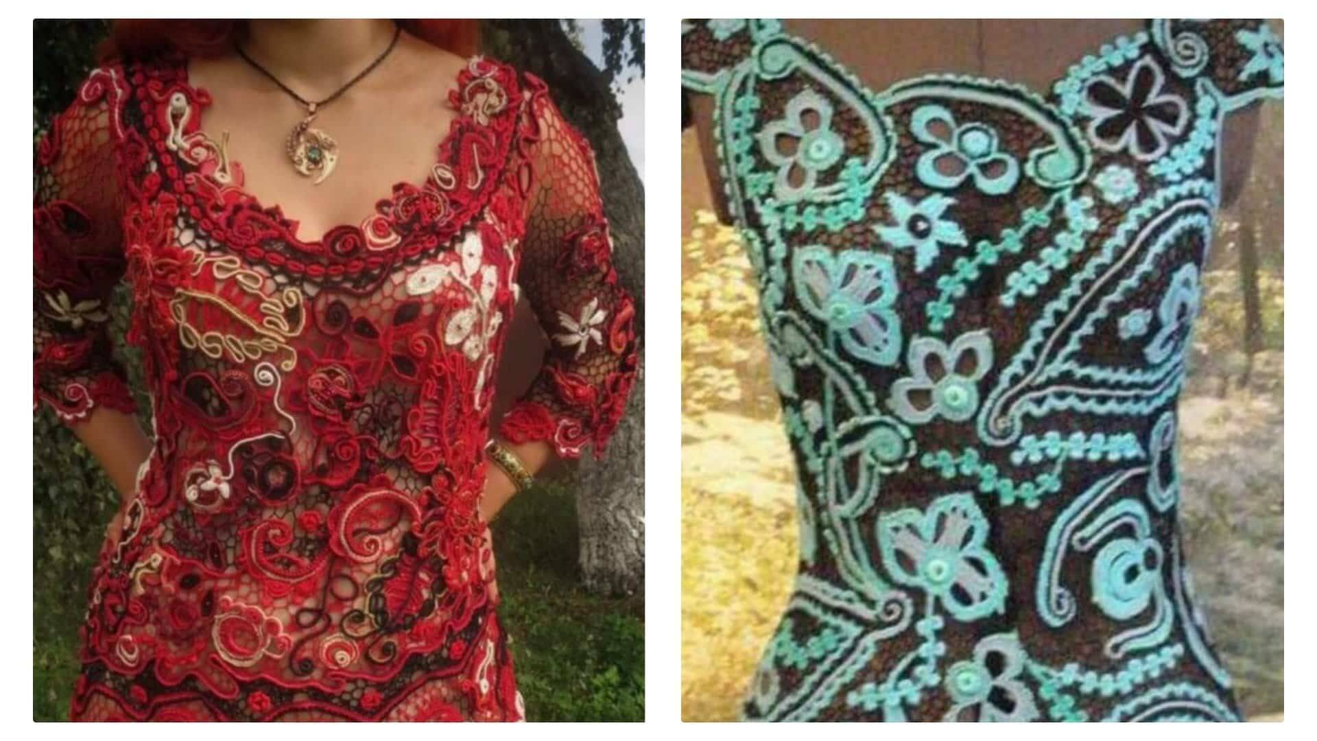 Crochê Irlandês: Vestidos Exuberantes para Apreciar Parte 1