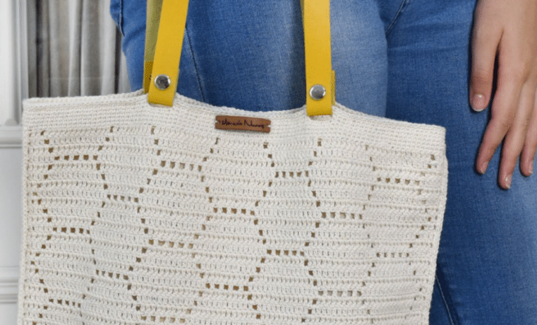 Bolsa de Crochê Geométrica