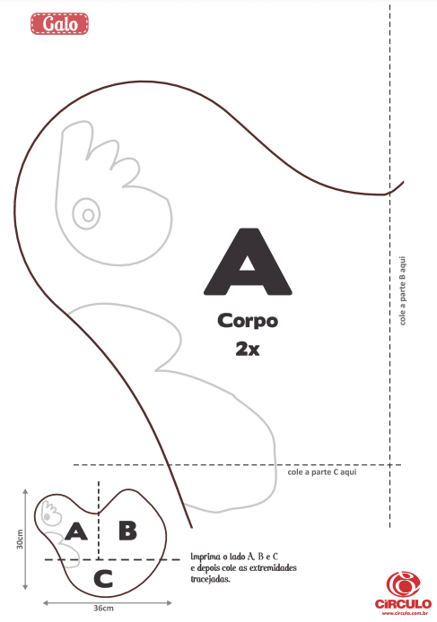 Como fazer Galo Patchwork