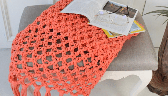 Manta de Crochê Maxi – Fio de Malha: Fácil de fazer