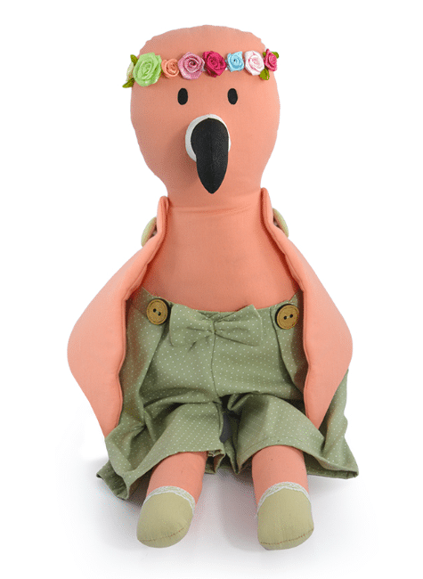 Flamingo Patchwork Chica: Passo a Passo com Gráfico