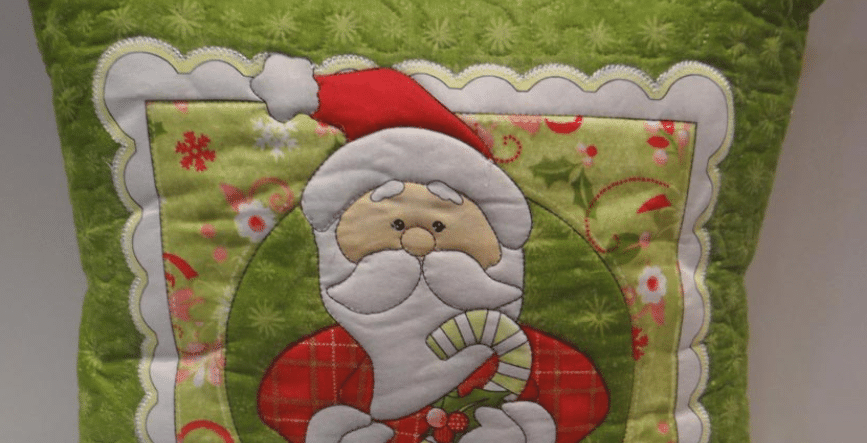 Almofada Patchwork Papai Noel