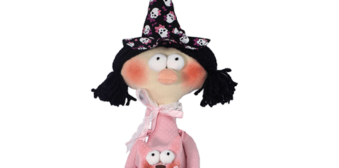 Bruxinha de Patchwork Dora: Com Gráfico