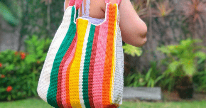 Bolsa de Crochê Listrada