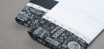 Panos de Copa Black em Patchwork
