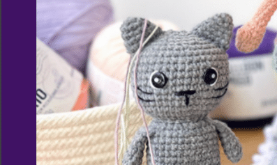 Amigurumi de Gato Cinza