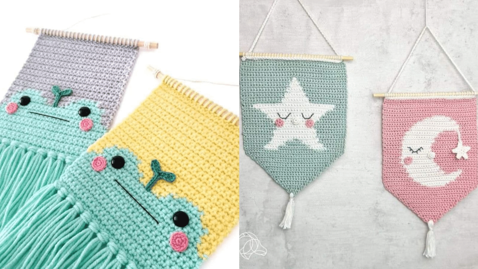 Flamulas e Almofadas em Crochê para Quarto Infantil