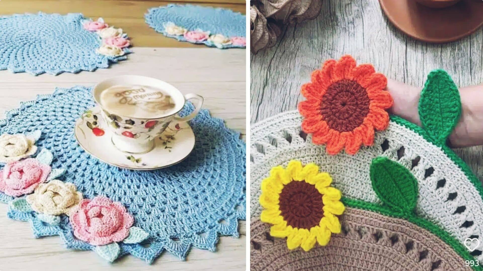 Mesa Posta em Crochê: Elegância Entrelaçada à Mesa