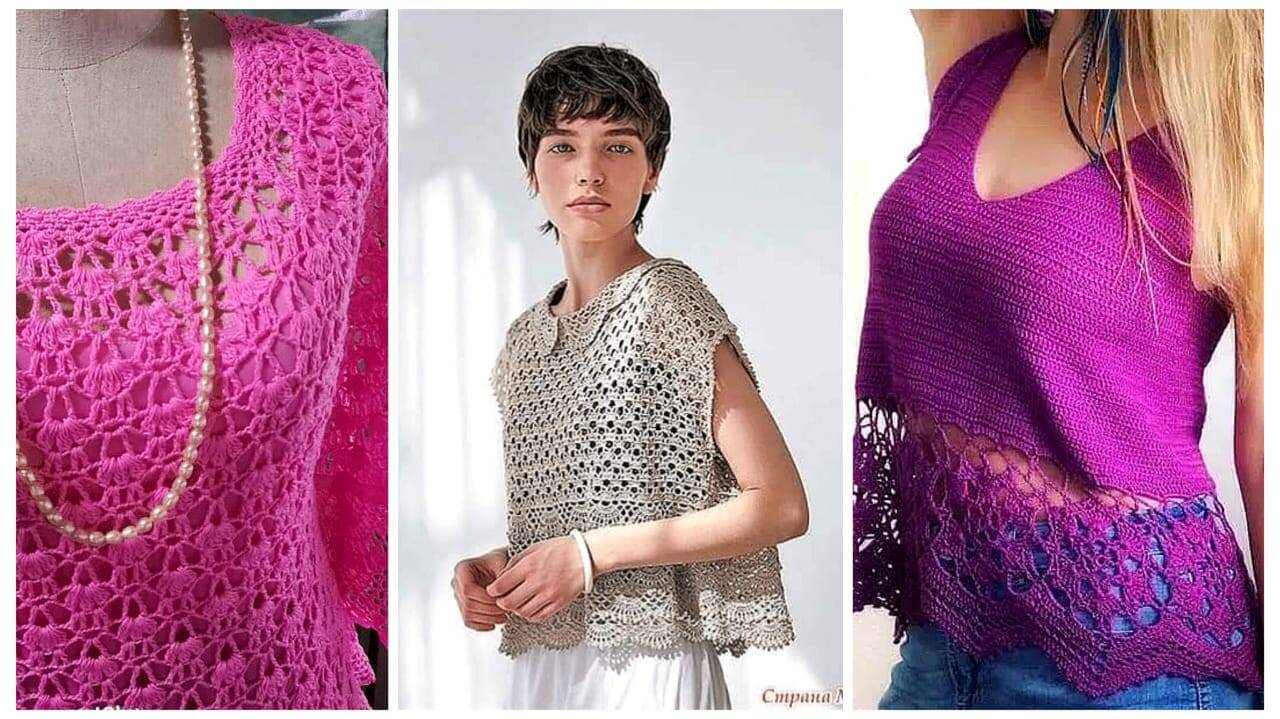 NOVIDADE Incrível: Faça Essas Blusas de Crochê Lindíssimas