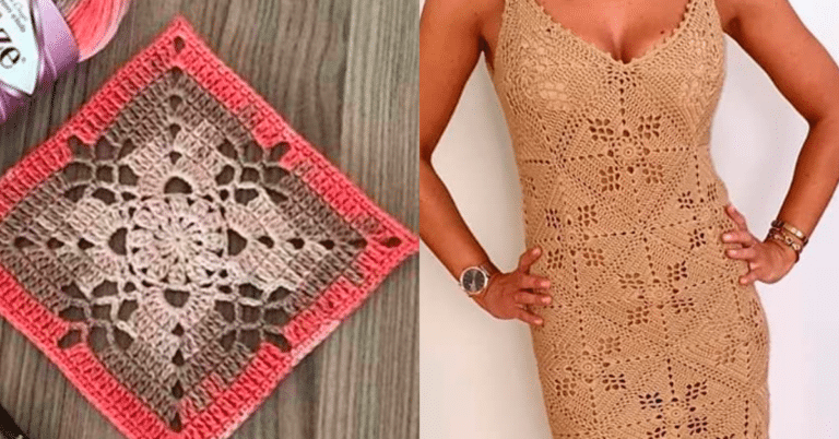 Passo a Passo: Vestido de Crochê Bem Fácil e Bonito com Square