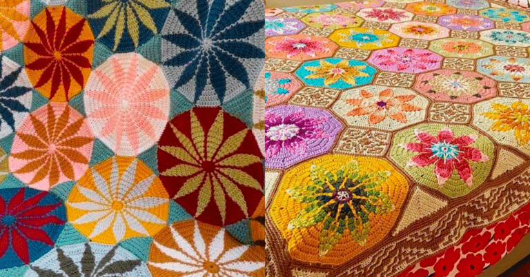 Faça Essas Colchas de Crochê Lindíssimas com Gráficos p Copiar
