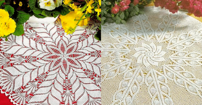 Centros de Mesa de Crochê Excepcionais com Gráficos Detalhados