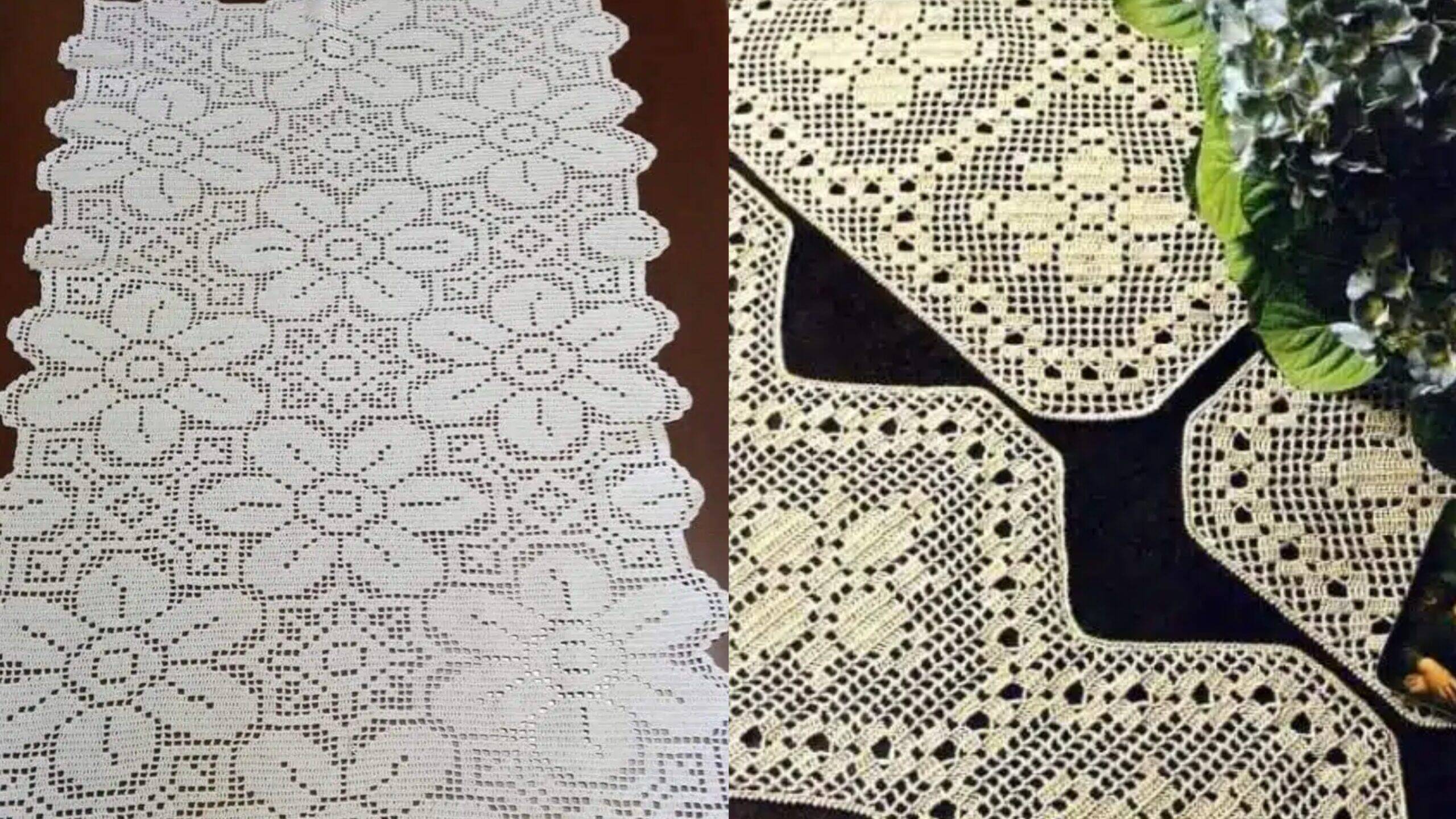 Centros de Mesa e Colchas em Crochê Filé: Elegância e Sofisticação para sua Decoração