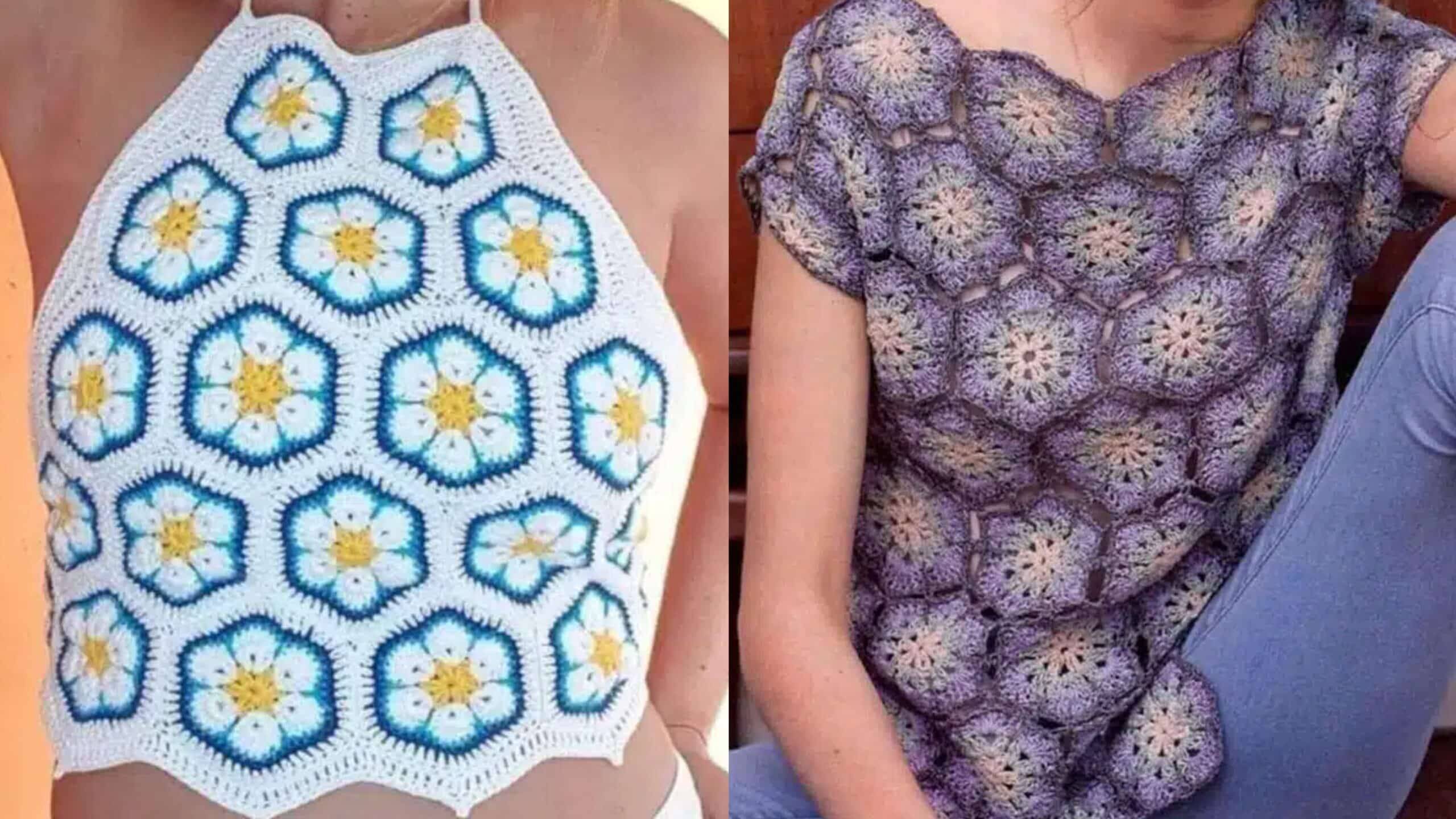 Verão 2024: Belíssimos Gráficos para Blusas de Crochê em Square