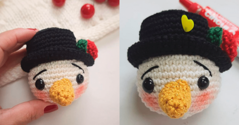 Passo a Passo: Amigurumi Bolinha de Natal Boneco de neve