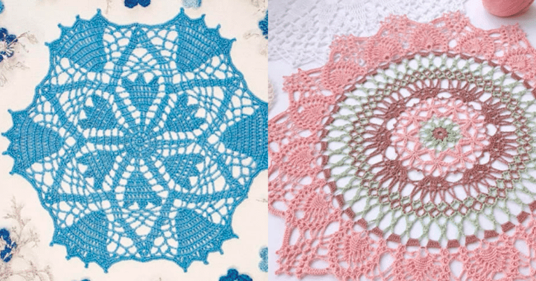 Os Mais Lindos Centros de Mesa em Crochê: Gráficos para Baixar