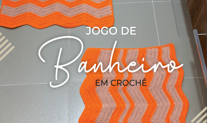 Jogo de tapete de banheiro em Crochê