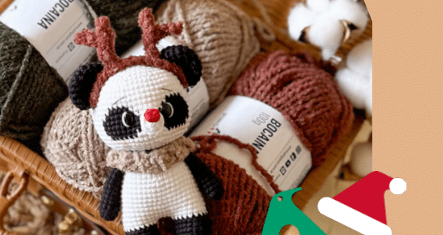 Amigurumi Panda de Natal: Um presente amoroso