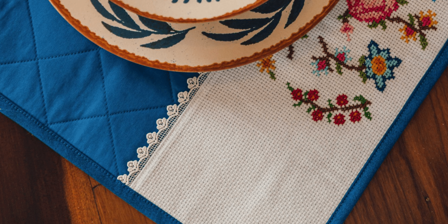 Harmonia Floral: Jogo Americano em Patchwork Com Moldes