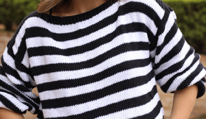 Blusa de Listras em tricô Fácil de Fazer