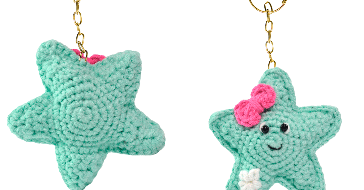 Chaveiro Amigurumi Estrela do Mar Receita Passo a Passo